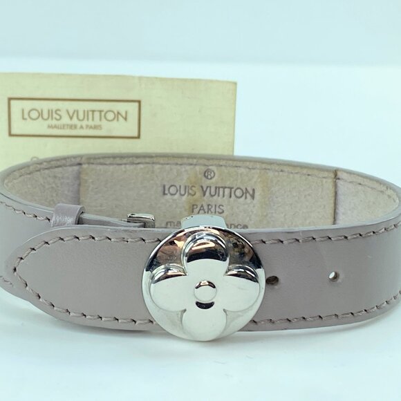 Louis Vuitton Leather Monogram Wish Bracelet 6.5mm 6 3/4" GS285 - Picture 1 of 10